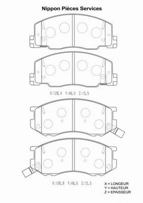 set placute frana,frana disc