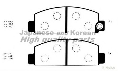 set placute frana,frana disc