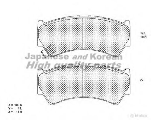 set placute frana,frana disc