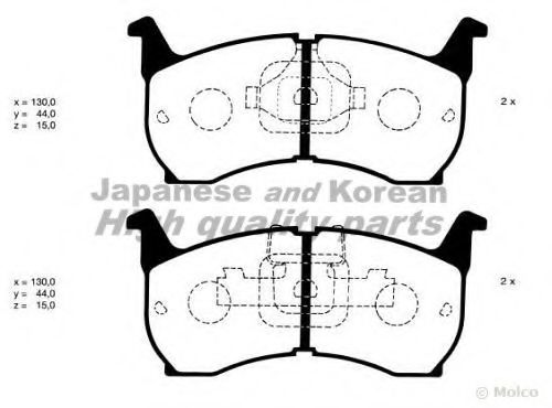 set placute frana,frana disc