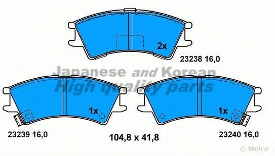 set placute frana,frana disc