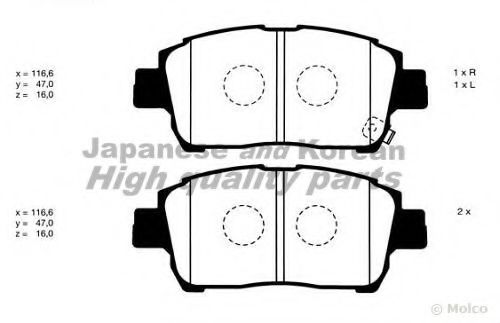 set placute frana,frana disc