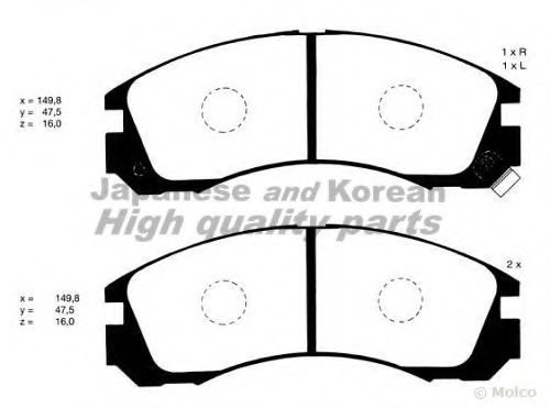 set placute frana,frana disc