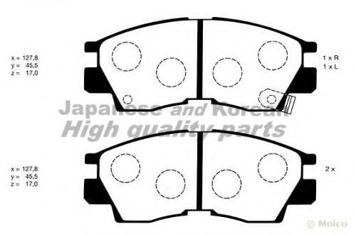 set placute frana,frana disc