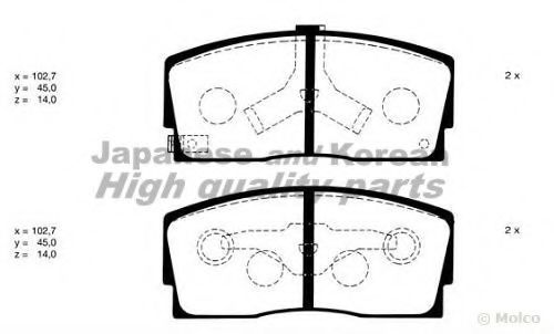 set placute frana,frana disc