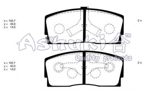 set placute frana,frana disc