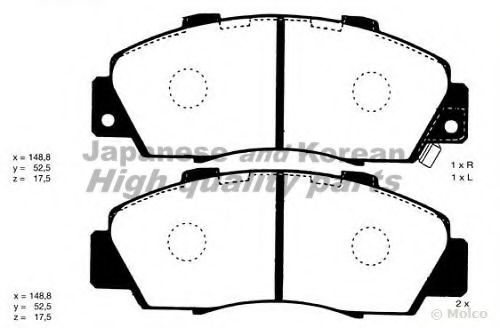 set placute frana,frana disc