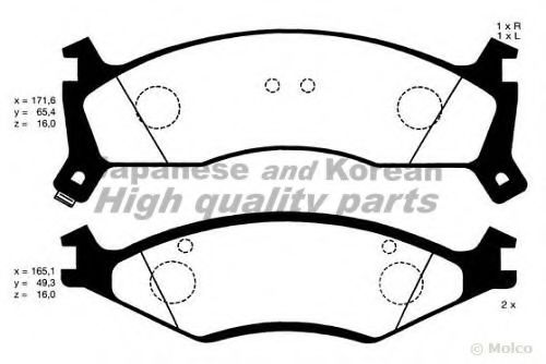 set placute frana,frana disc