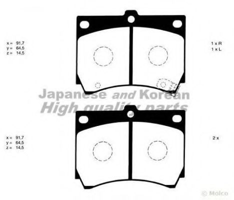 set placute frana,frana disc