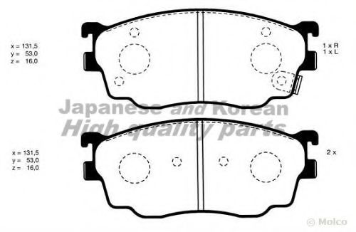 set placute frana,frana disc