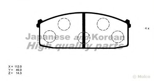 set placute frana,frana disc