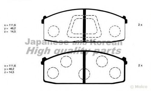 set placute frana,frana disc