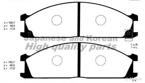 set placute frana,frana disc