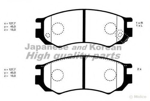 set placute frana,frana disc