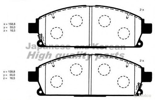 set placute frana,frana disc