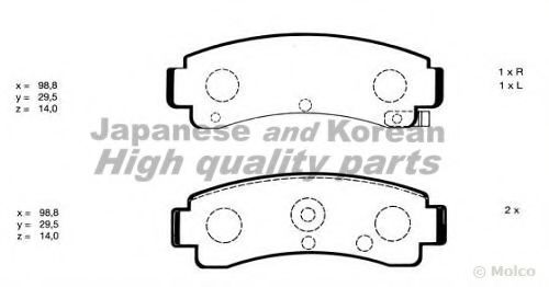 set placute frana,frana disc