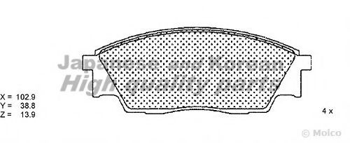 set placute frana,frana disc