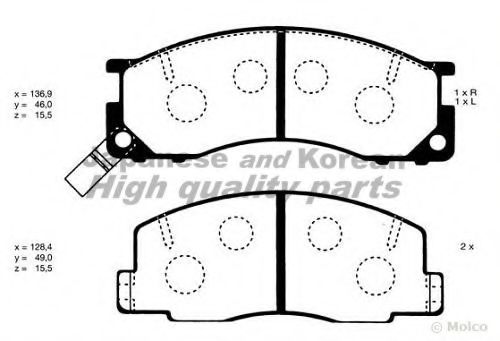 set placute frana,frana disc