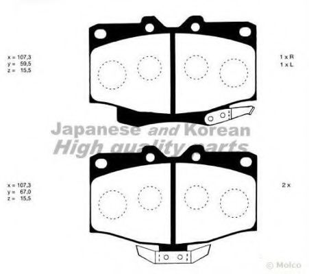 set placute frana,frana disc