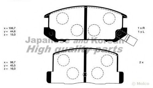 set placute frana,frana disc