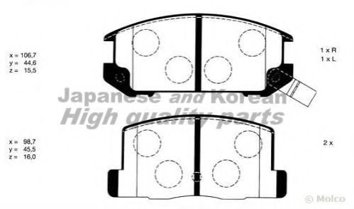 set placute frana,frana disc