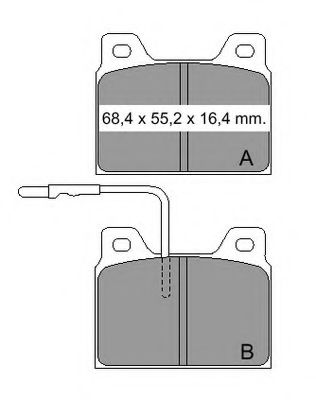 set placute frana,frana disc