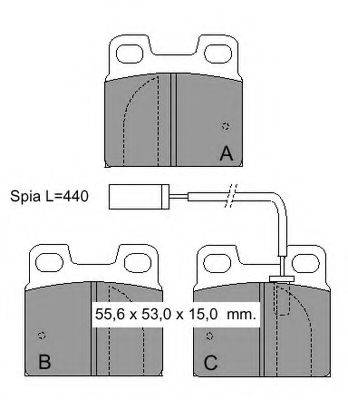 set placute frana,frana disc