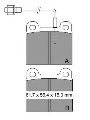 set placute frana,frana disc