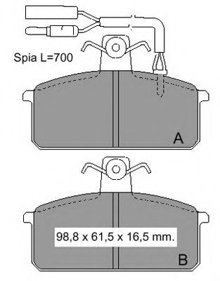 set placute frana,frana disc