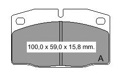 set placute frana,frana disc