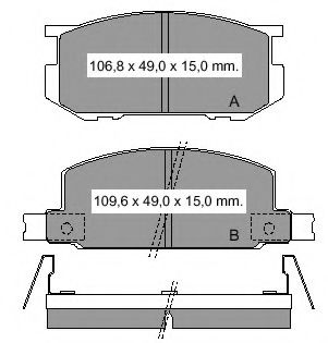 set placute frana,frana disc