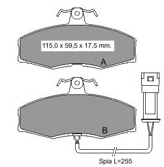 set placute frana,frana disc