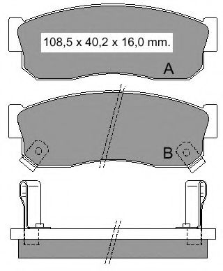 set placute frana,frana disc