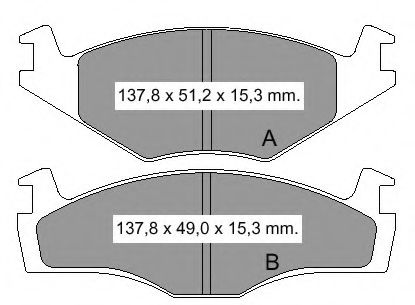 set placute frana,frana disc