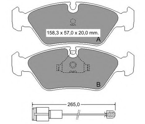 set placute frana,frana disc