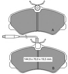 set placute frana,frana disc