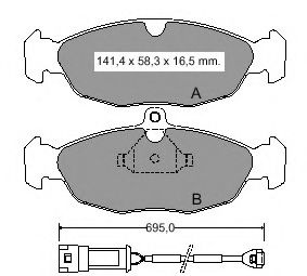 set placute frana,frana disc