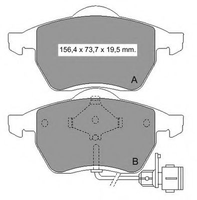 set placute frana,frana disc