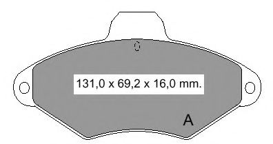 set placute frana,frana disc