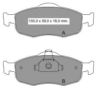 set placute frana,frana disc