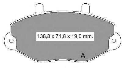 set placute frana,frana disc