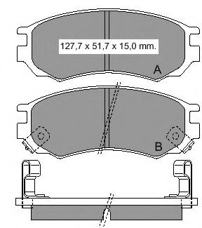 set placute frana,frana disc