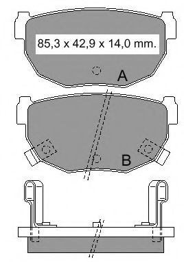 set placute frana,frana disc