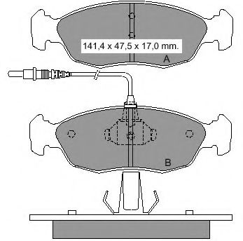 set placute frana,frana disc