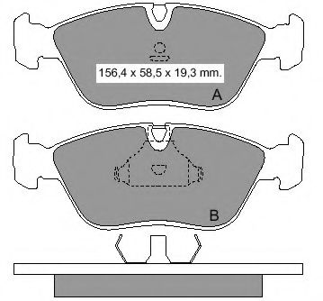 set placute frana,frana disc