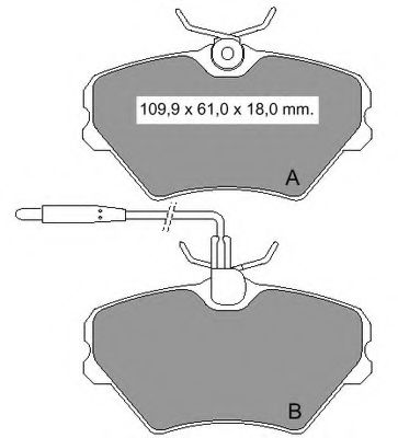 set placute frana,frana disc