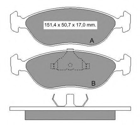 set placute frana,frana disc