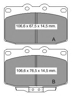 set placute frana,frana disc