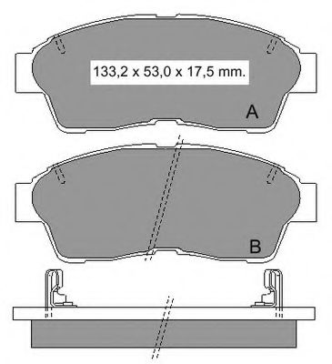 set placute frana,frana disc