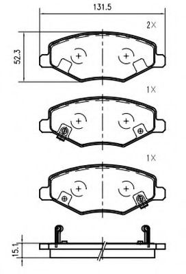 set placute frana,frana disc